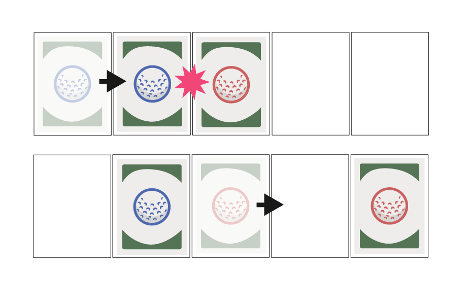Ejemplo de colisión entre pelotas